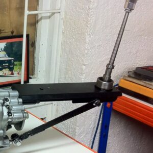 Fabricated gear lever extension housing, complete with lever.