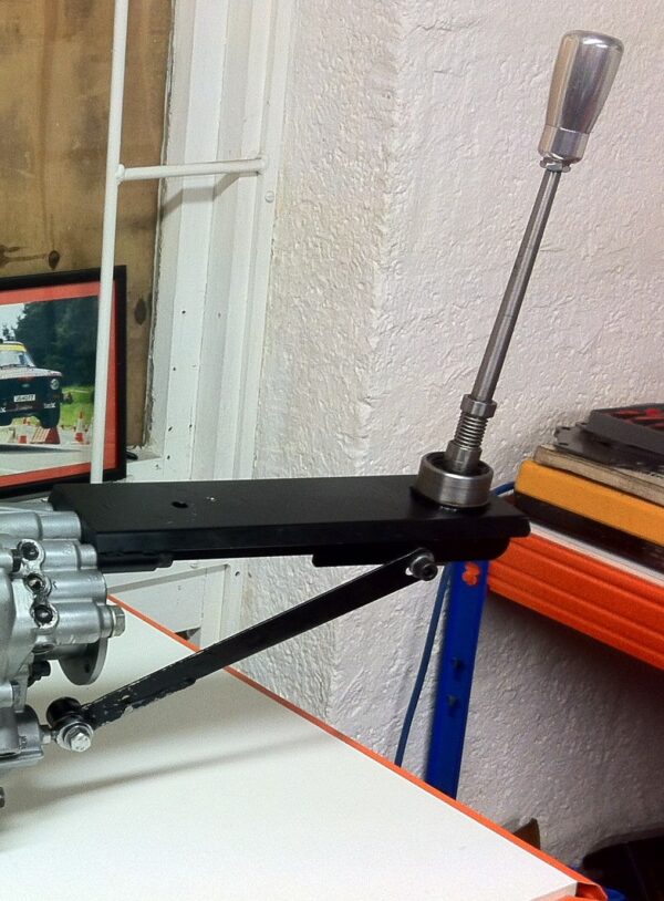 Fabricated gear lever extension housing, complete with lever.