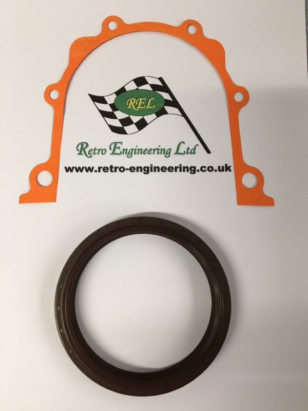 Rear main seal housing gasket & rear main oil seal