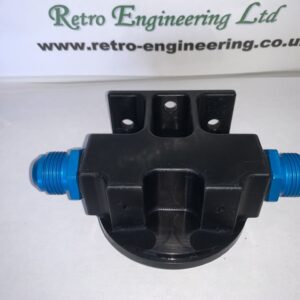 Remote oil filter housing