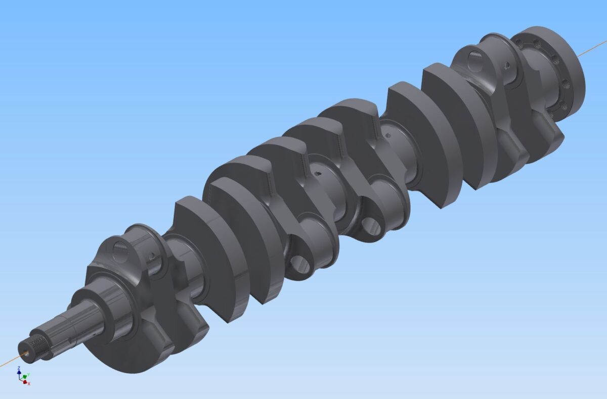 Steel crankshaft Retro Engineering